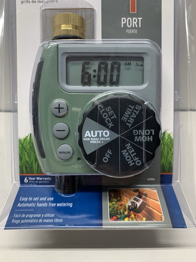 Orbit 62056 Single Dial 1 Port Digital Hose Faucet Programmable Timer