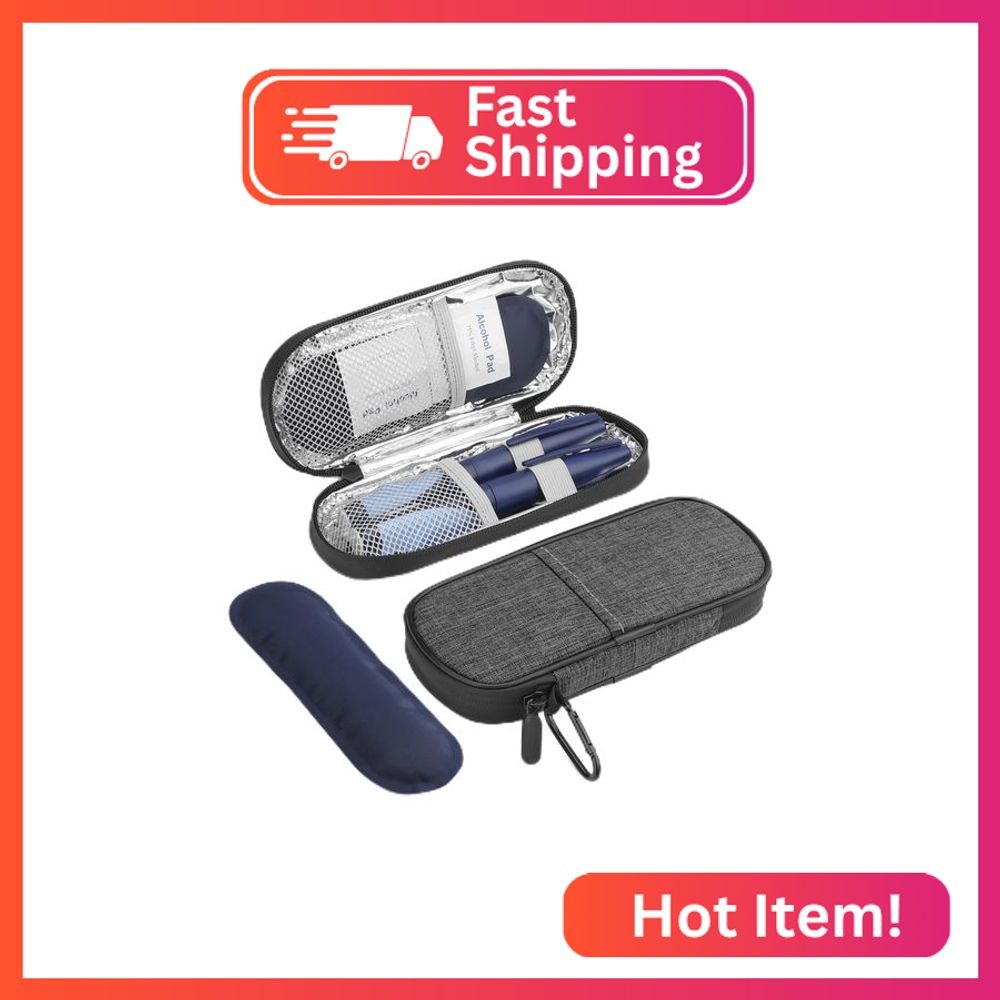 Gelozid Insulin Pen Cooler Travel Case Diabetic Medication Insulated Cool Organi