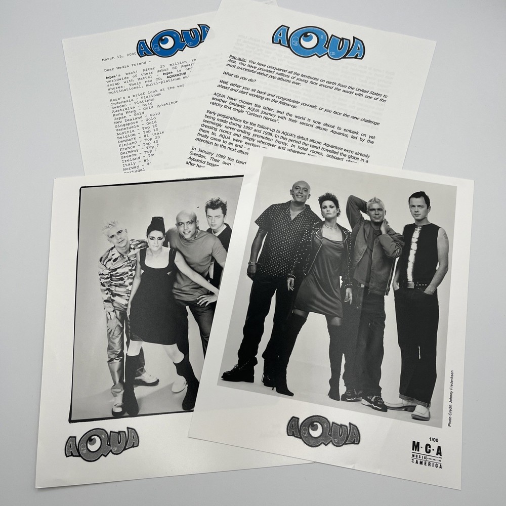 Aqua Press Kit And Photos Aquarius 2000 Y2K Blue