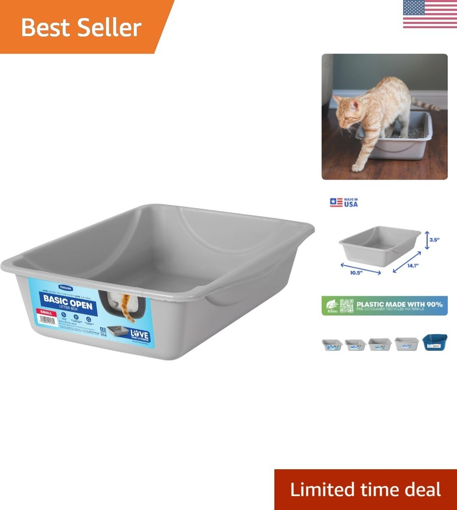 Litter Pan, Blue/Gray, Small,