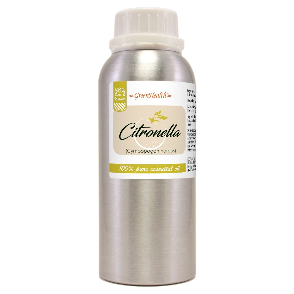 Bulk 16 fl oz Citronella Essential Oil (100% Pure & Natural) in Aluminum Bottle