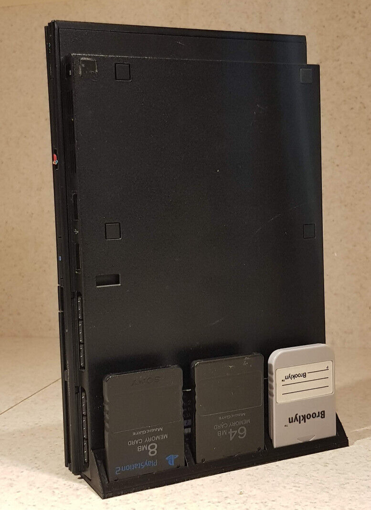Vertical Stand Dock Holder With Memory Card Slots for PS2 Slim Console