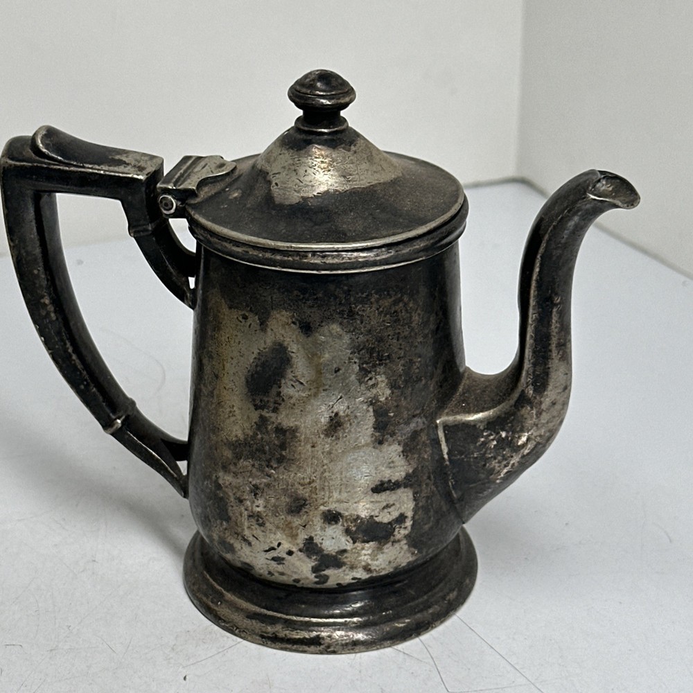 International Silver Co Silver Soldered 8 oz Coffee Pot Teapot Hotelware 09C