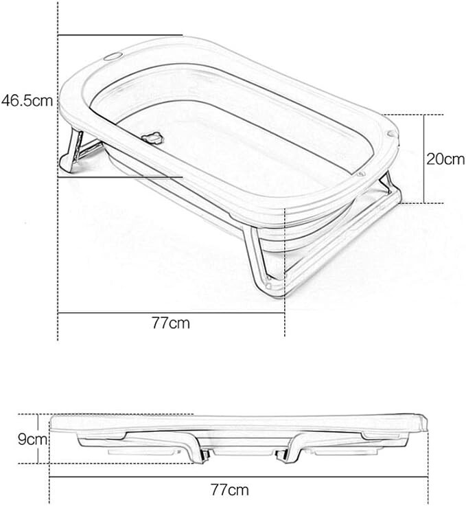 Foldable Baby Bath Tub Newborn Safety Collapsible Portable Infant Shower Bathtub