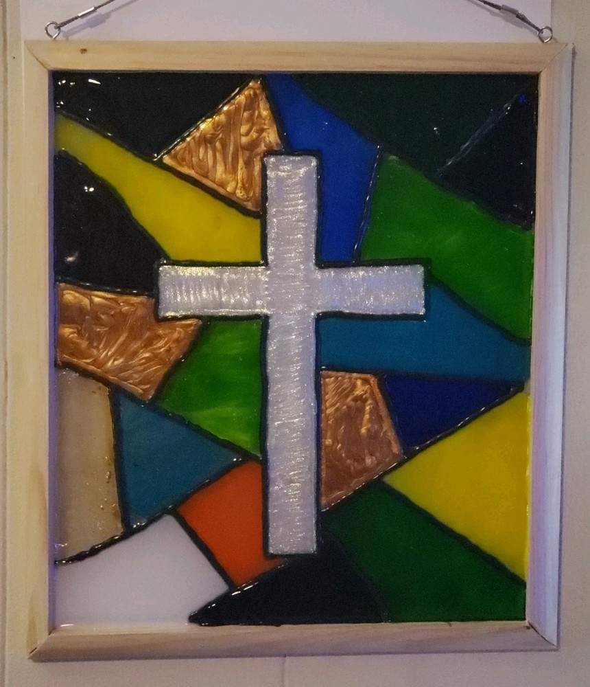 Hand Painted Stain Glass Framed Panels