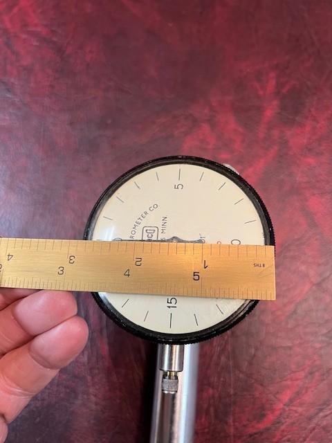 Tumico Dial Indicator: .001", with vertical adjustable mount