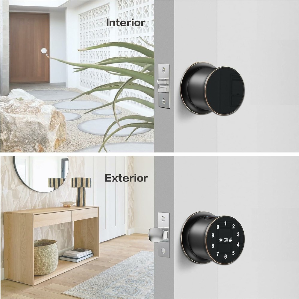Cielsa Dawn Fingerprint Touchscreen Smart Lock, Tuscan Bronze, 100 Access Codes