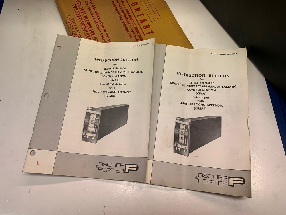 New Fischer&Porter 53EN4000 Computer Interface Manual-Automatic Control Station