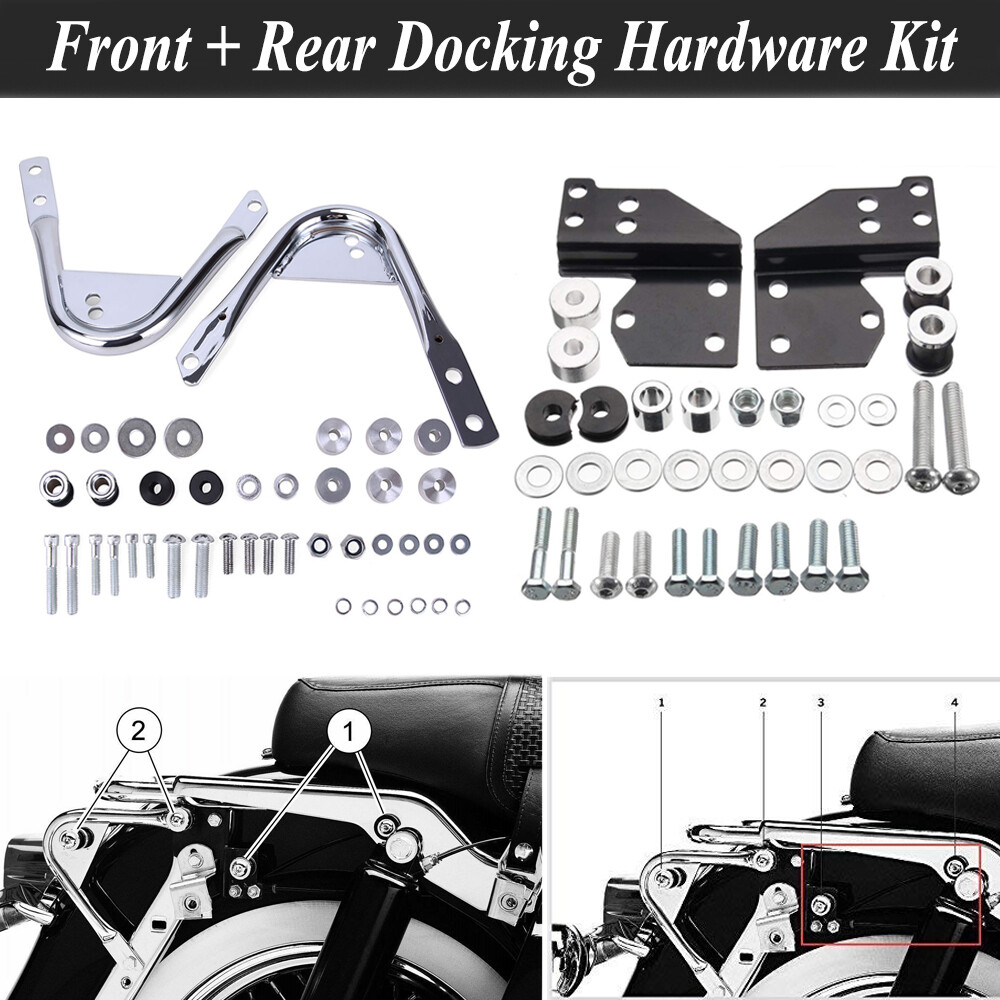 Quick Release Sissy Bar Backrest Docking Hardware Kits For Harley Touring 97-08