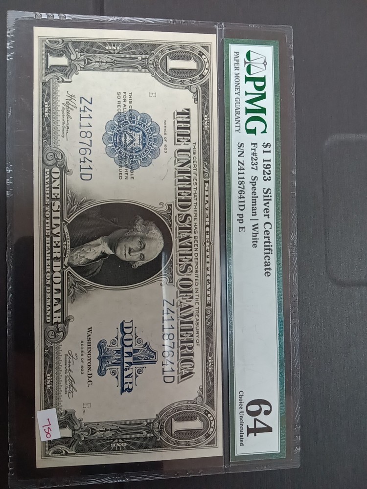 1923 1 silver certificate dollar bill