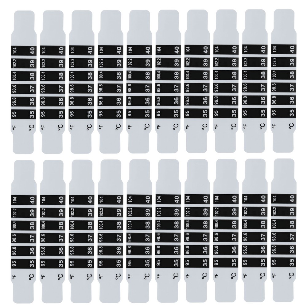 20pcs Reusable Forehead Thermometer Strips For Quick Temperature Measurement For