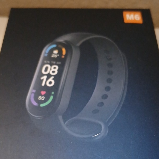 M6 Smart Band Activity Tracker, AMOLED Display, IP67 Waterproof, Bluetooth, Bla…