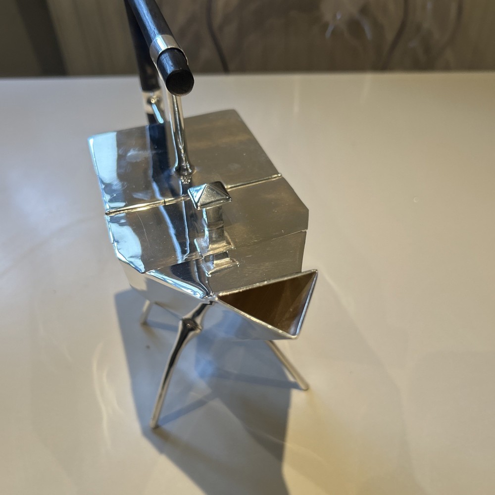 Silver Plated Art Deco Christopher Dresser Style Triangular unusual Shape RARE