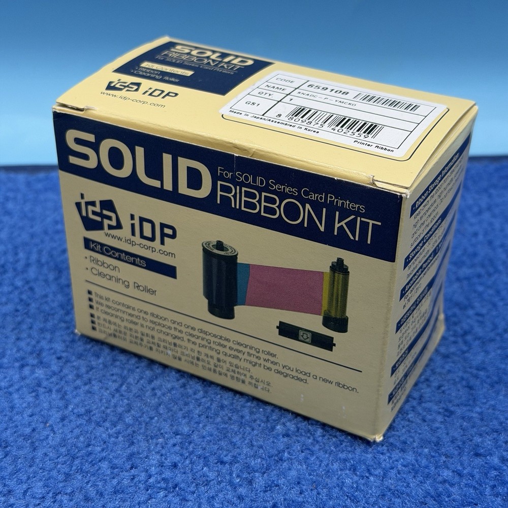 IDP 659108 YMCKO Ribbon Kit For Solid Series