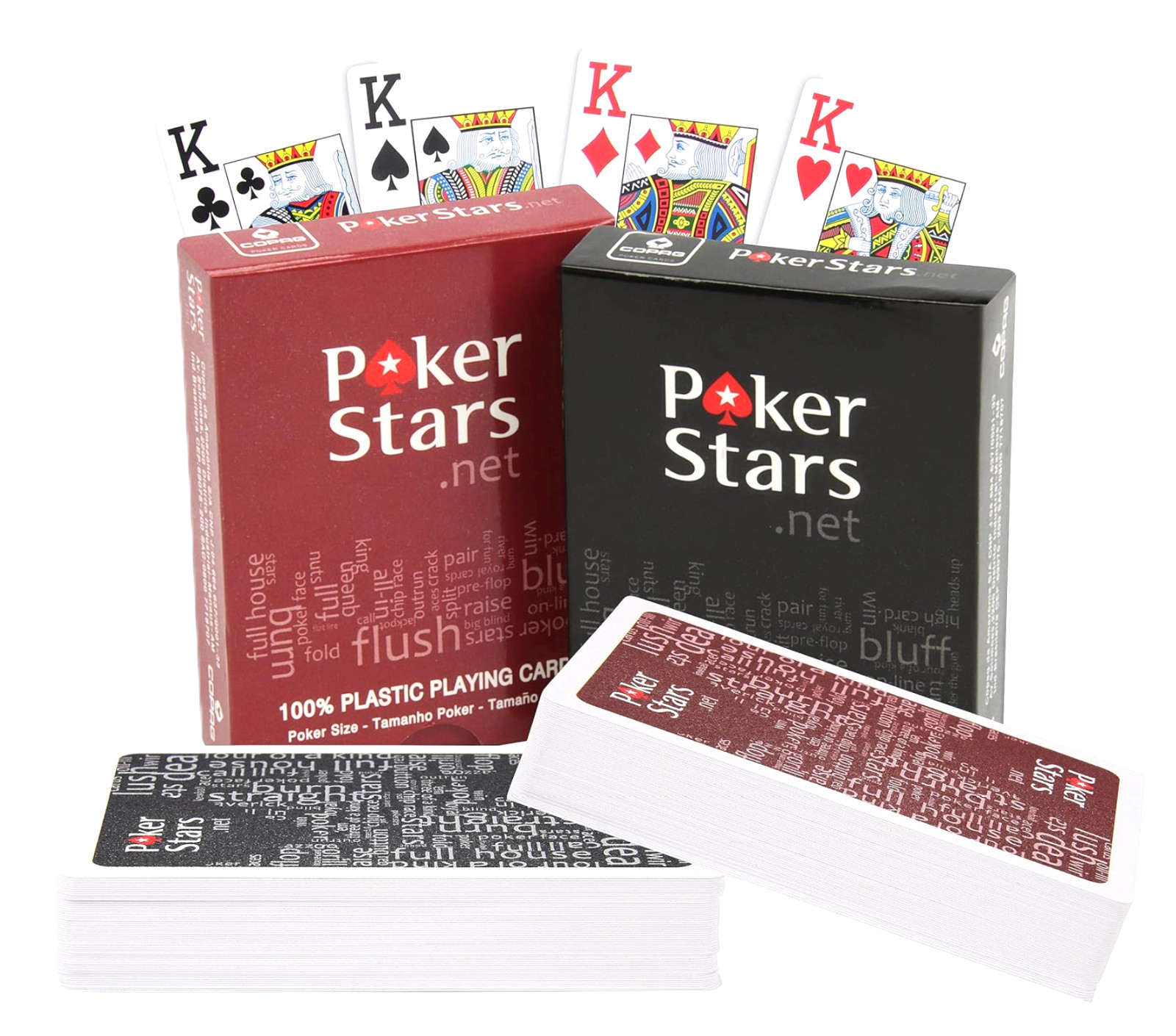 BIG SALE - Poker Stars Copag Playing Cards 100% Plastic Jumbo Index 1 Pair