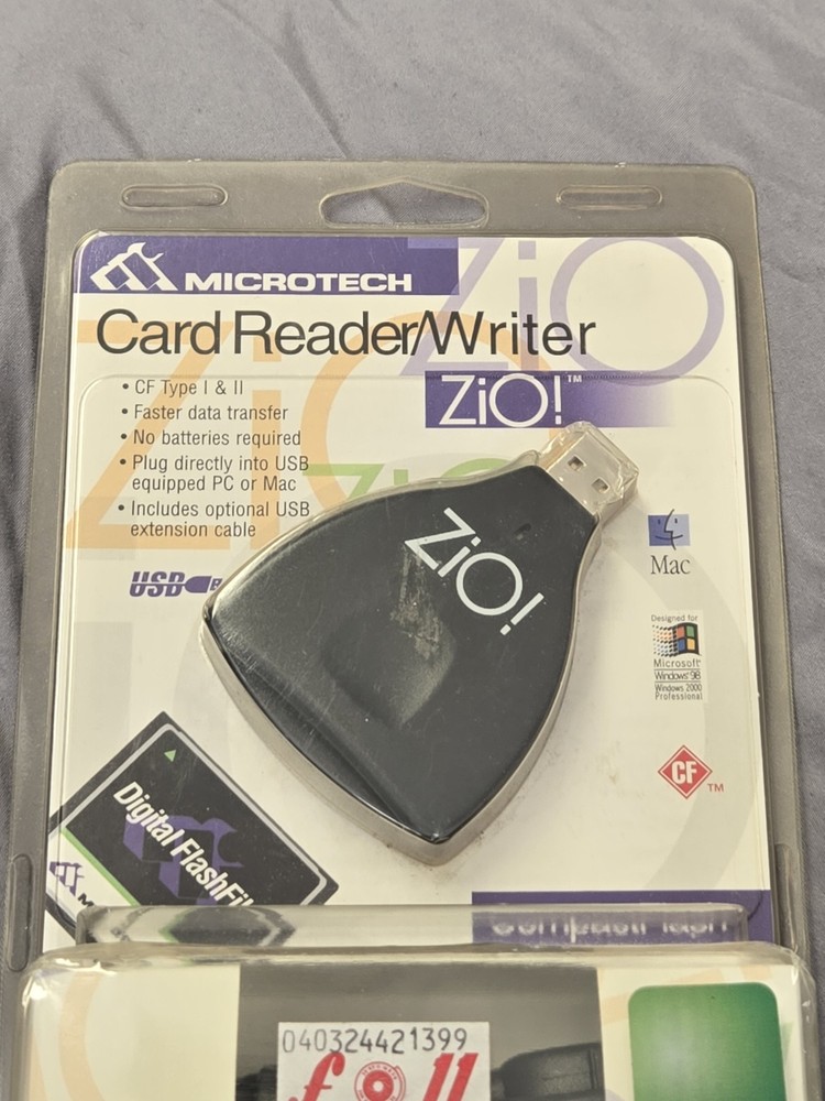 ZIO MicroTech Compact Flash USB Card Reader/Writer for CF 1 & II - NOS