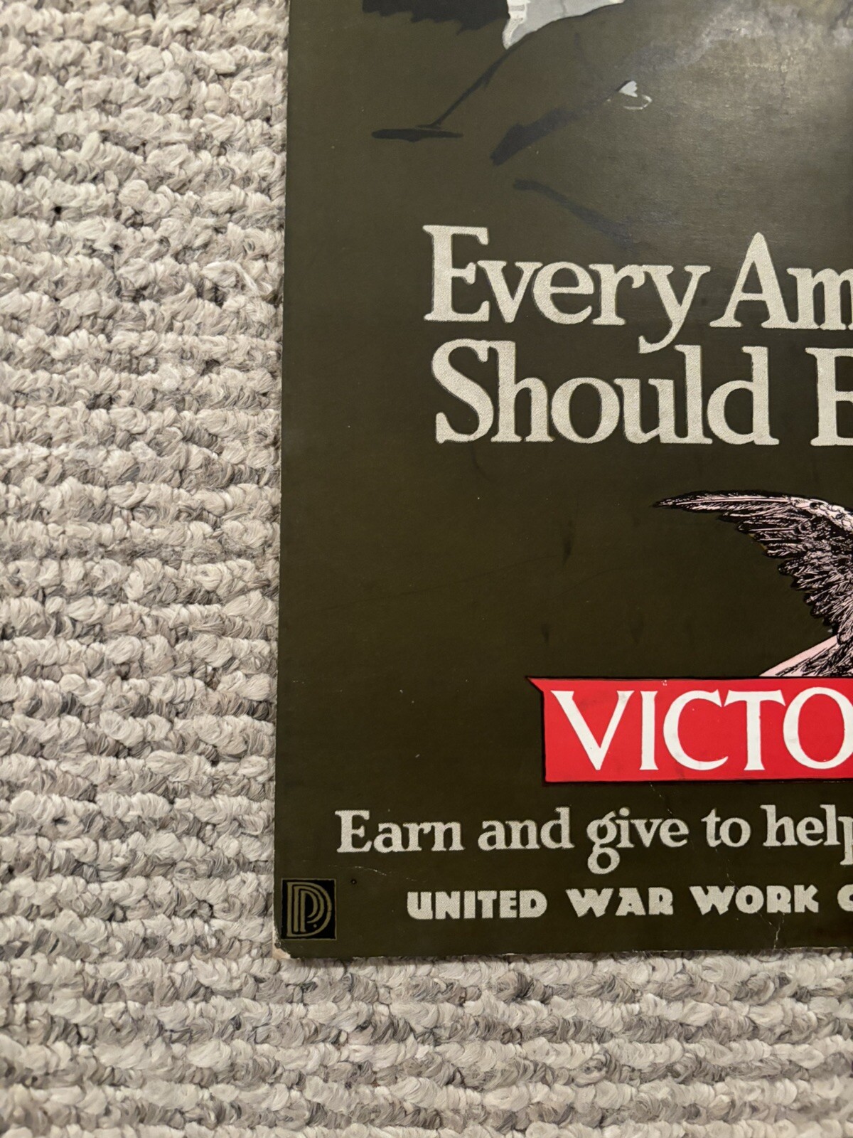 Original WWI Poster A Million Boys Behind A Million Fighters Victory Boys