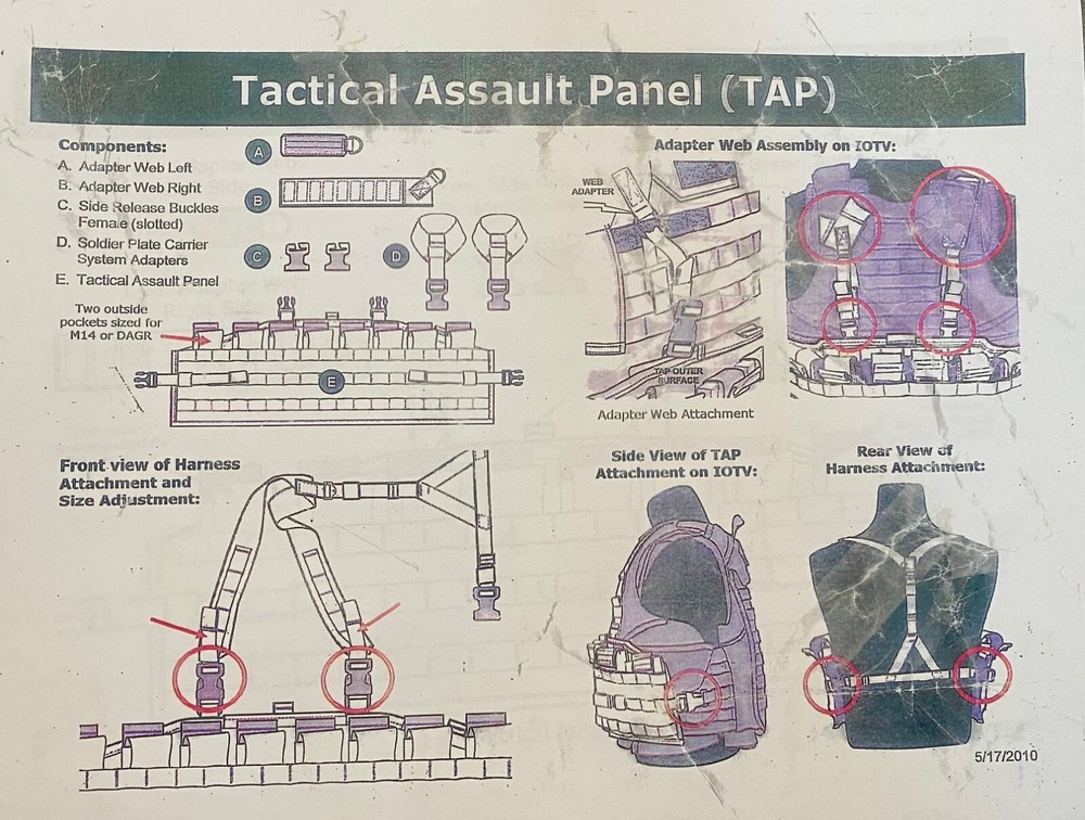 US Army Tactical Assault Panel Chest Rig TAP Complete ACU