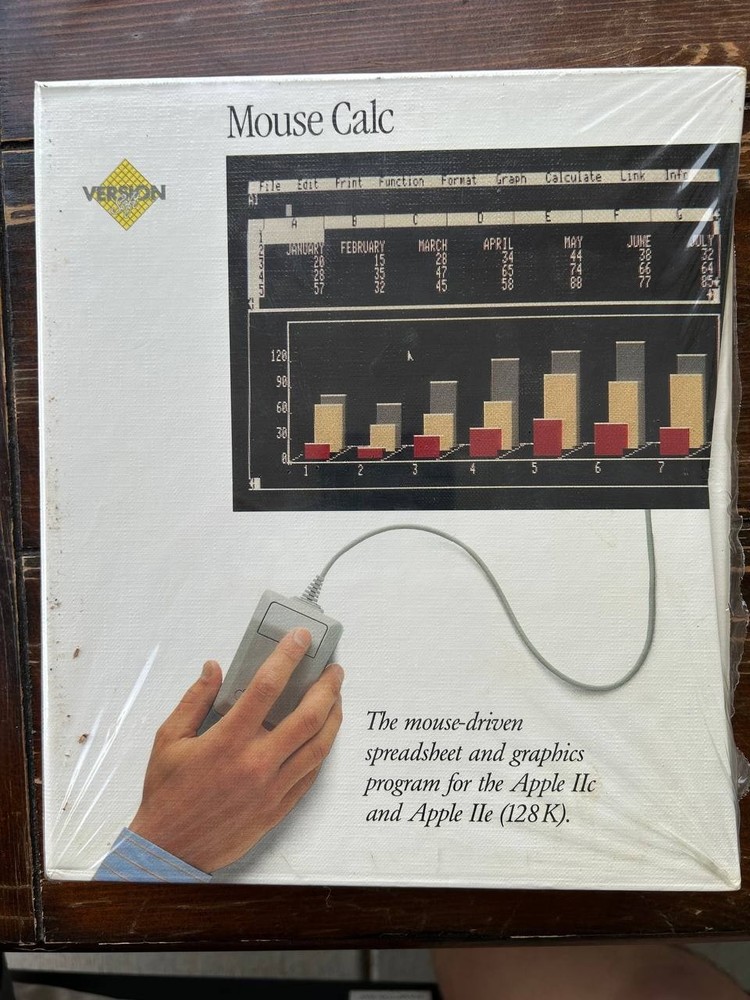 Mouse Calc for Apple IIc, Apple IIe (128K) Macintosh software. Version