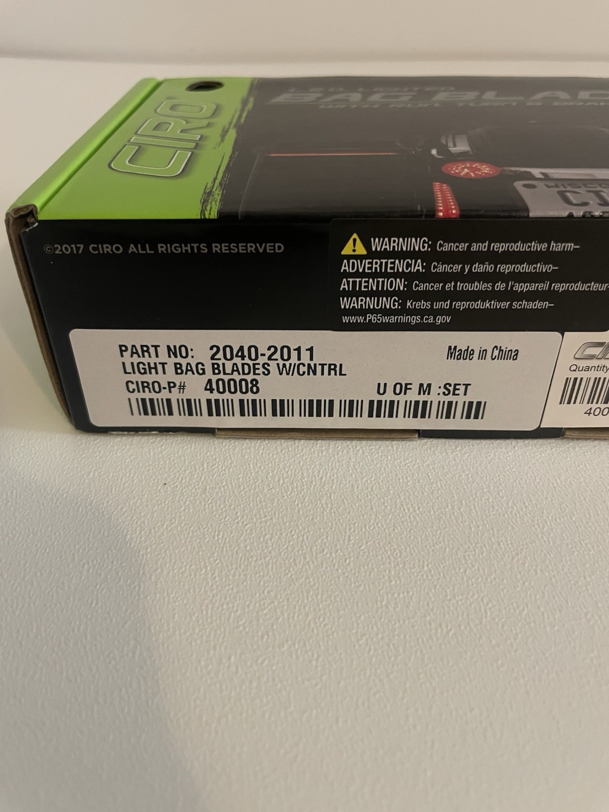 Ciro Bag Blades 4008 With Controller Fits 14 and Up Harley Davidson Touring