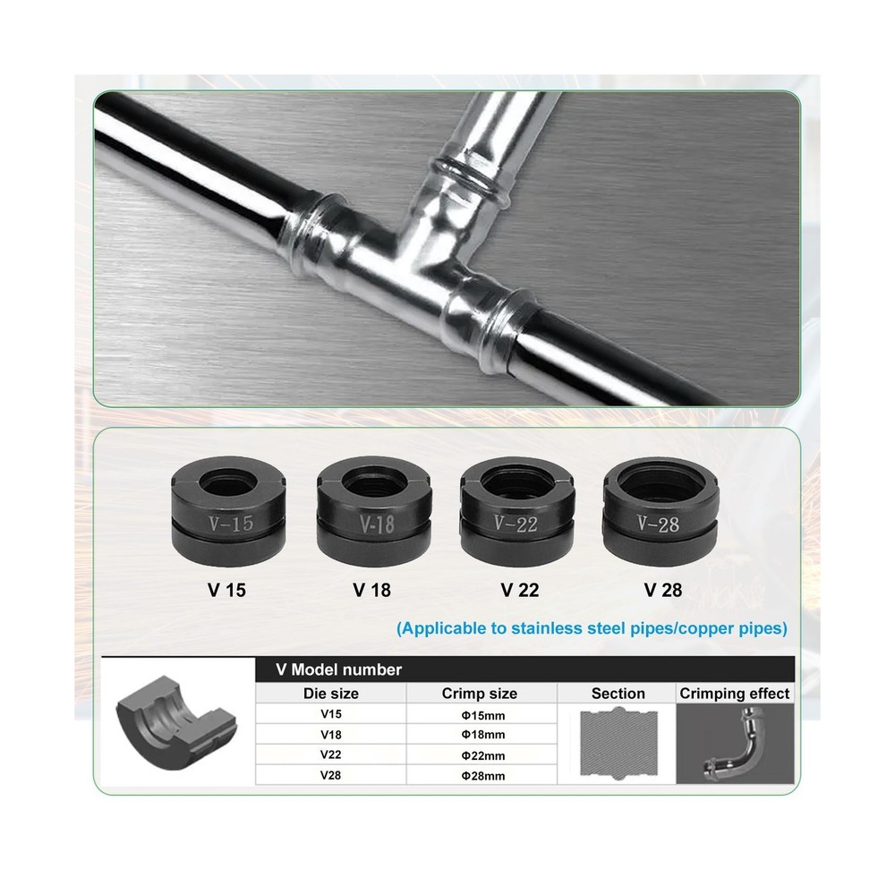 Plumbing Hydraulic Crimping Tools, Pro Press Copper Pipe Crimper Tool, Copper...
