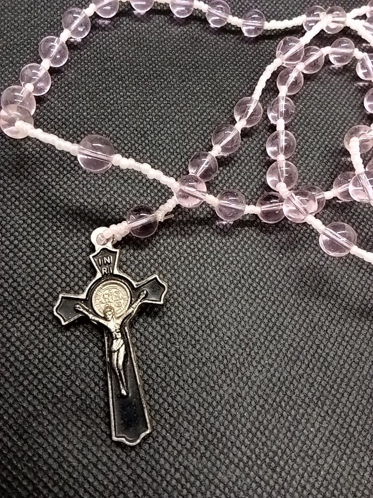 Pink Rosary Glass Beads
