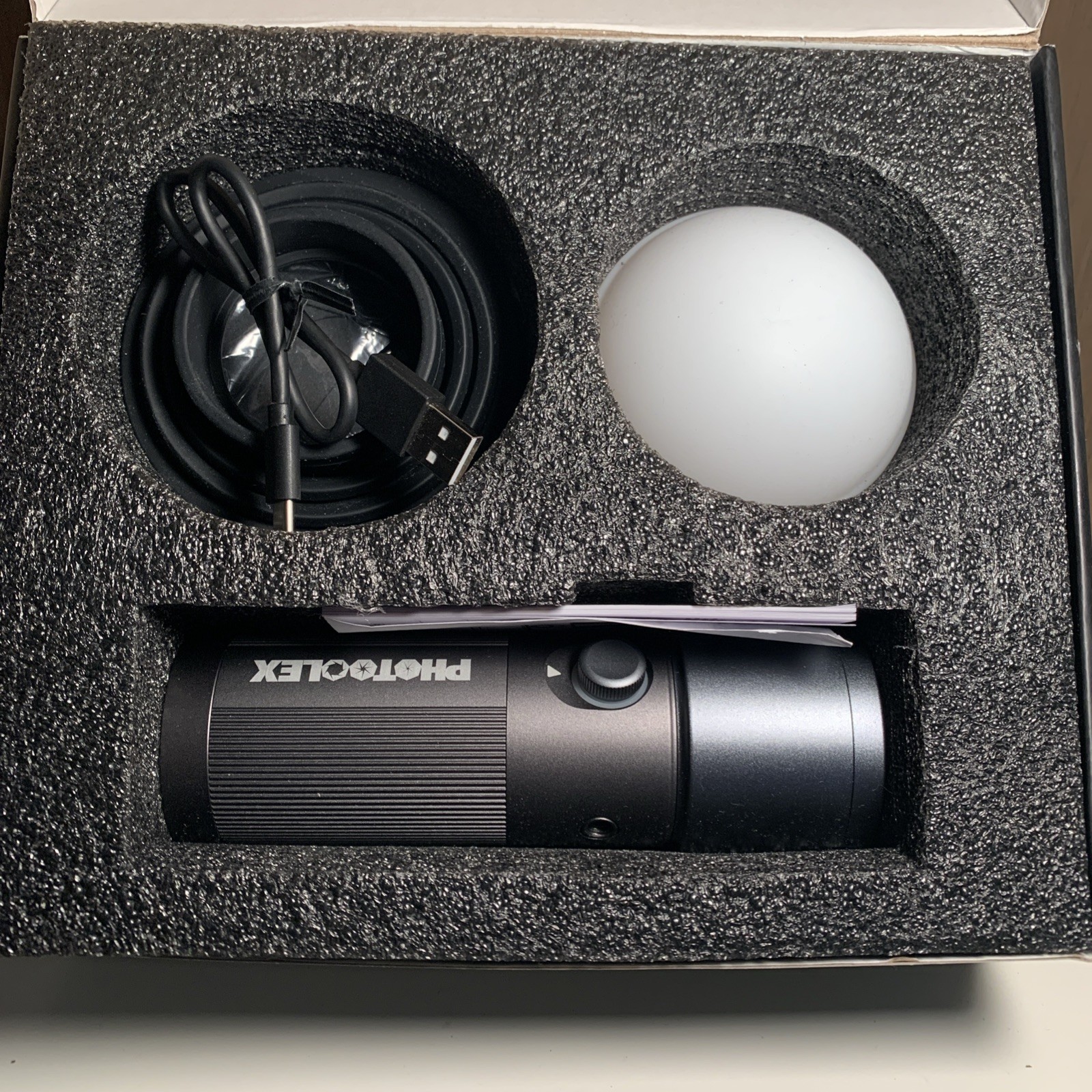 Photoolex LED Spotlight 8400mAh, Vlogging & Photography Flashlight, 4 Colors