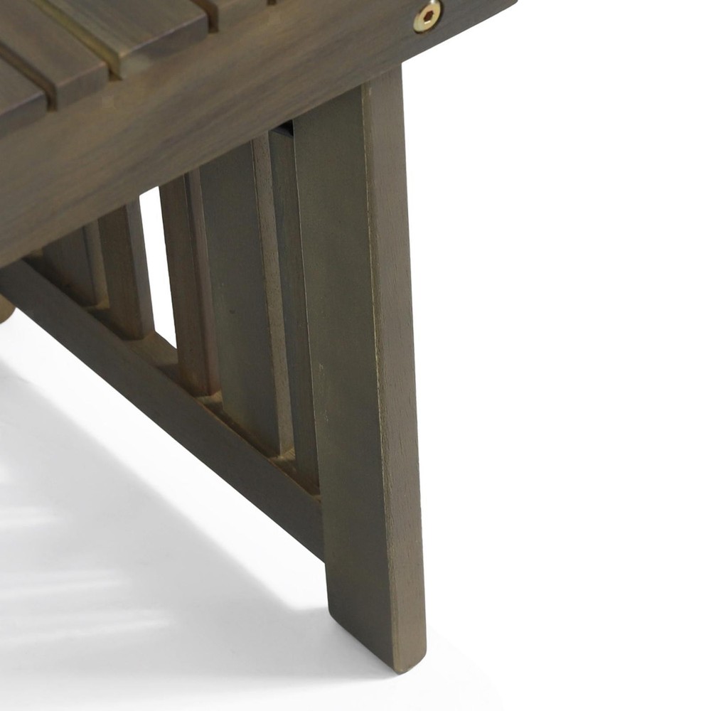 Acacia Wood Foldable Side Table with Slat Design – ,