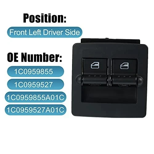 Replacement Driver Master Power Window Switch for VW Beetle 1998-2010