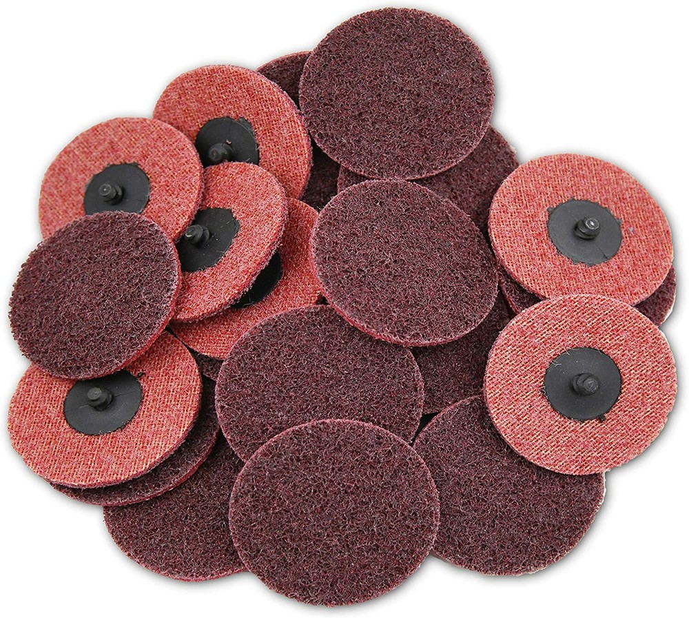 25PC 3in Medium Surface Conditioning Quick Change Sanding Disc Die Grinder Drill