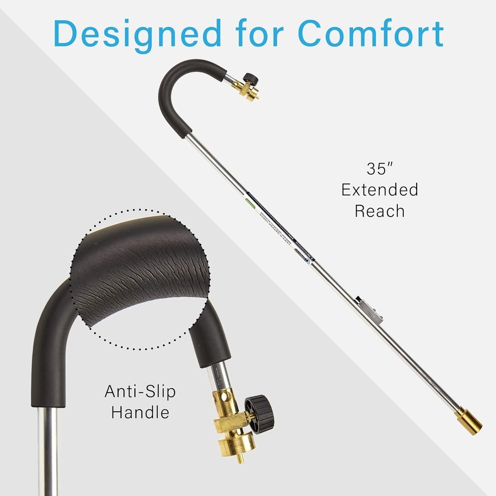 Self-Igniting Weed Burner Torch – 35” Long with Adjustable Flame Control