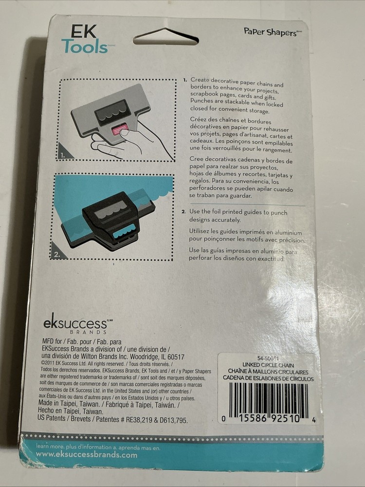 E K Tools Linked Circle Chain Paper Punch, Scrapbooking Paper Tools