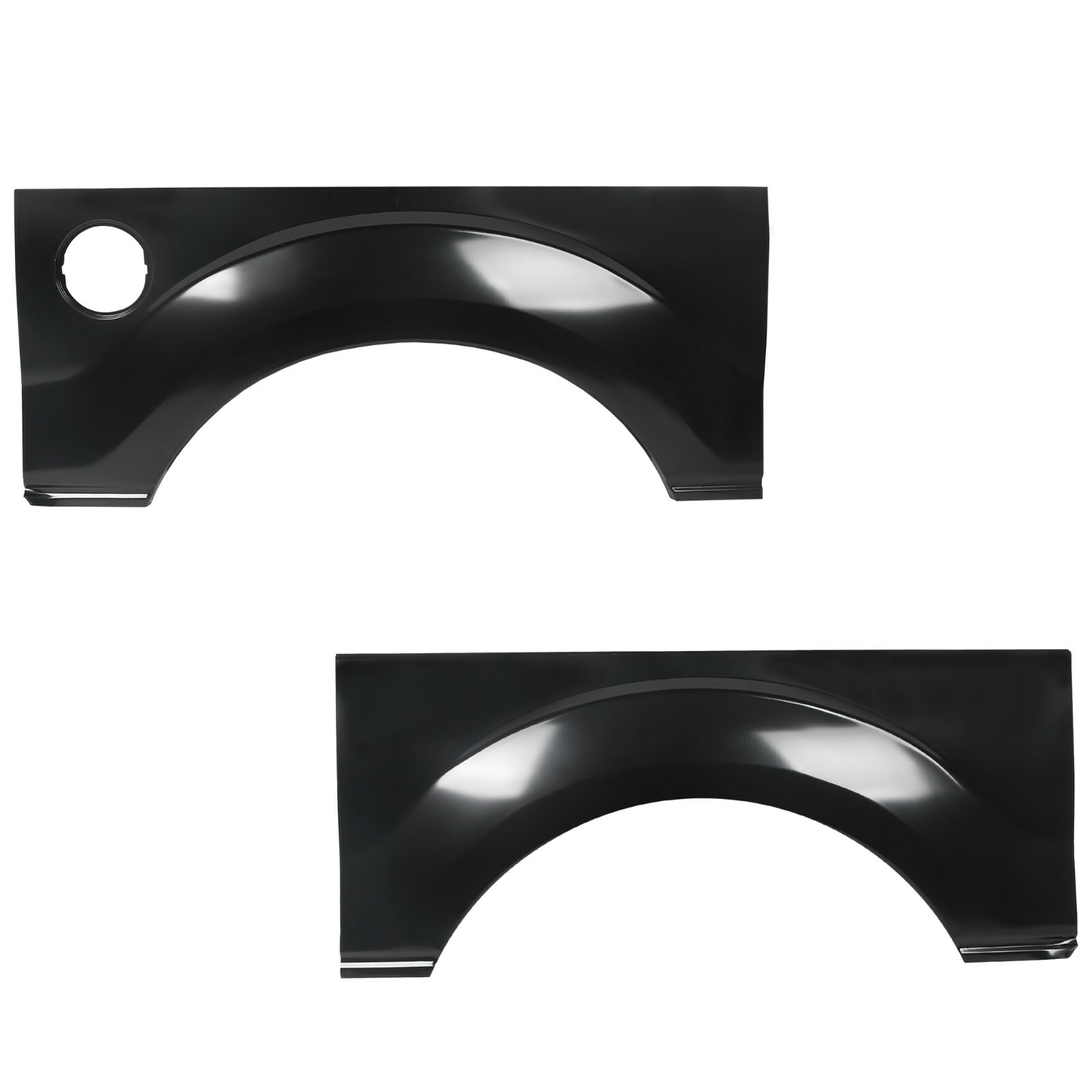 Pair of Gloss Black Rear Wheel Arch Steel Bed Panels For 09-14 Ford F150 F-150