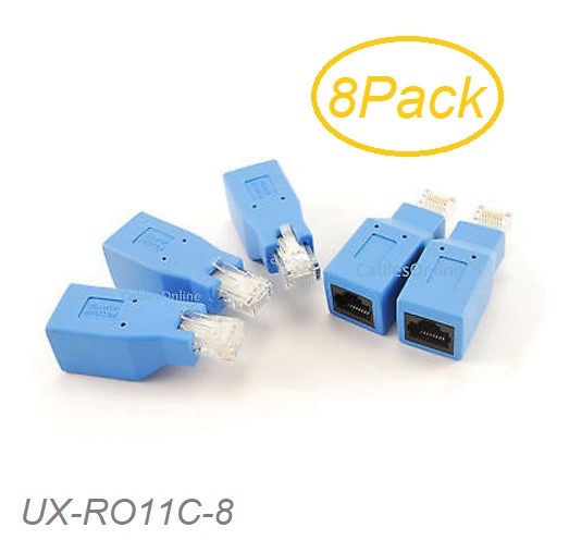 8-Pack Cisco Console Rollover Adapter for RJ45 Ethernet Network Cables