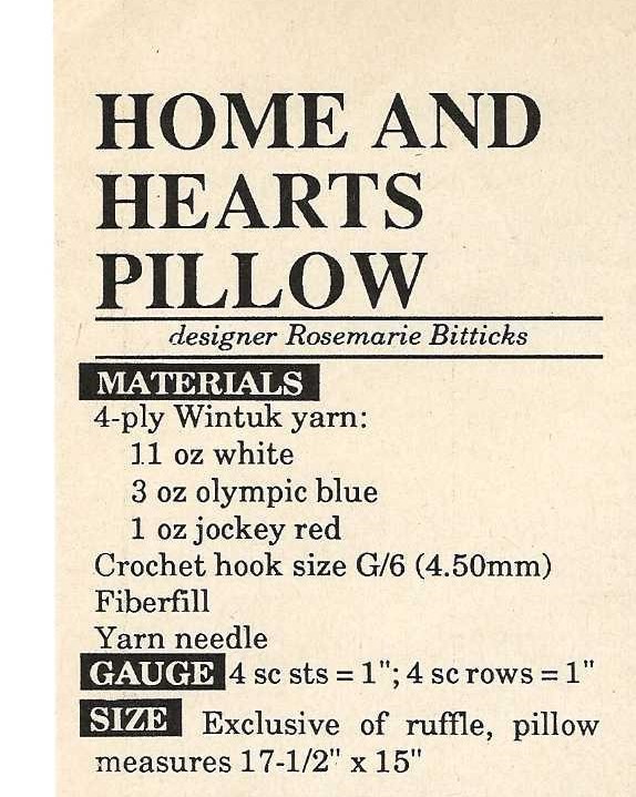Pillow set ( 2 patterns) (#348-32B) vintage crochet pattern