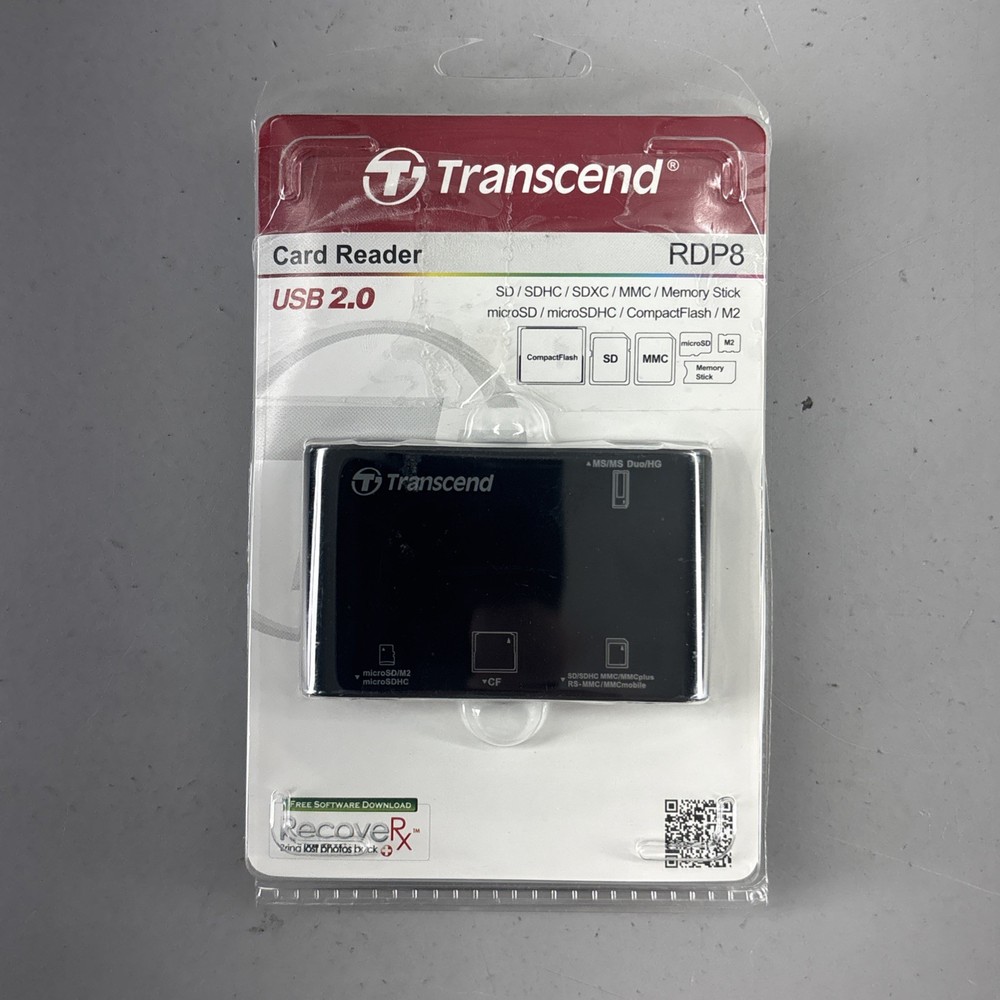 NEW Transcend USB 2.0 Card Reader RDP8 New