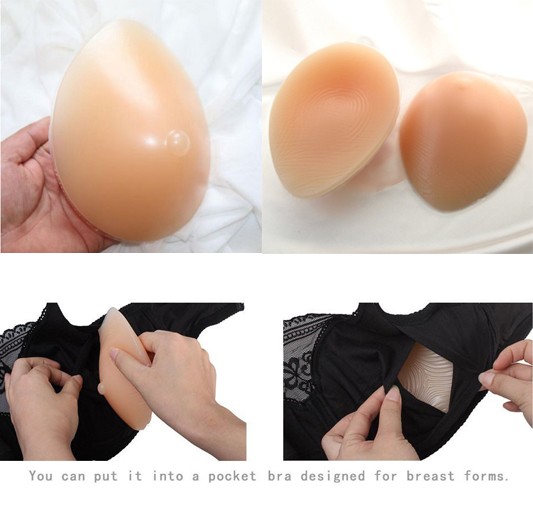 Silicone Breast Forms Bra Mastectomy Prosthesis Insert Pad 1 Pair