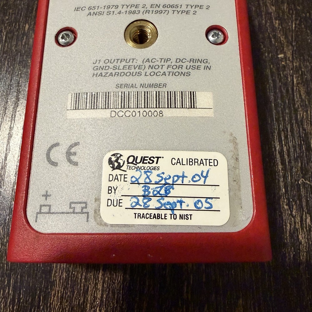 Quest Technologies Model 210 Sound Level Meter Type 2
