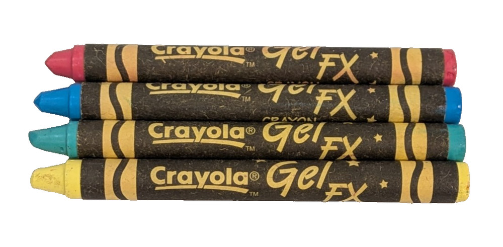 4 Retired Crayola Crayons Gel FX Effects