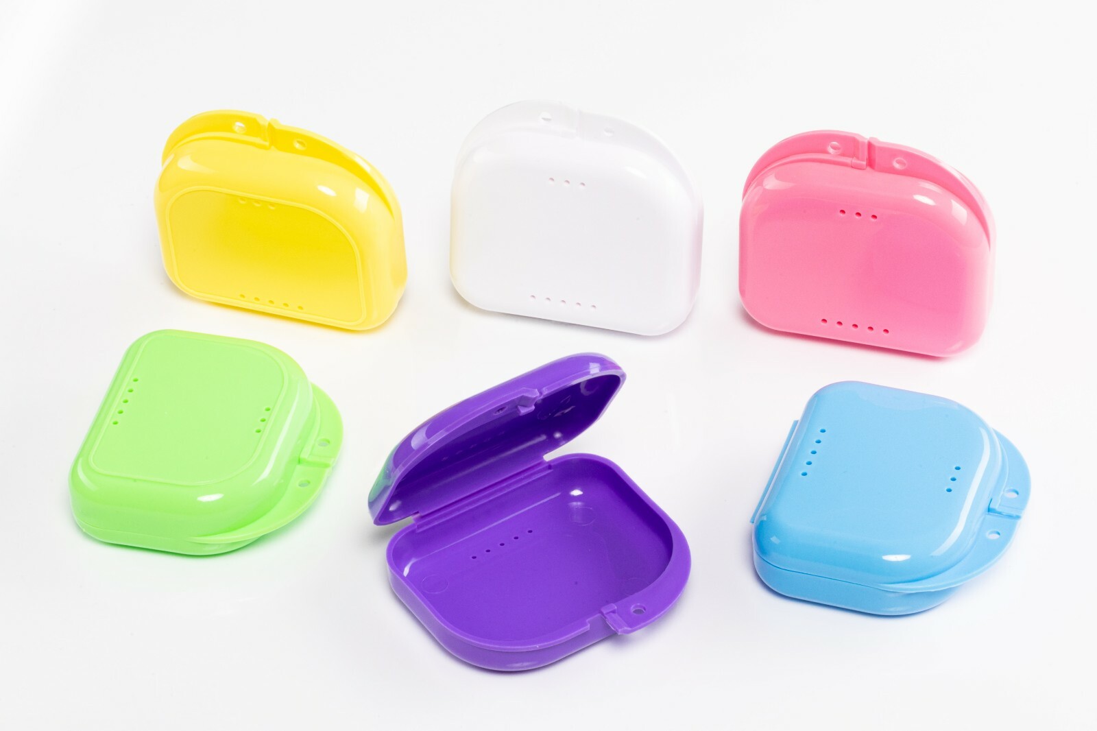 24 Sealed Assorted Dental Retainer Boxes Denture Case, Mouthguard Containers Box