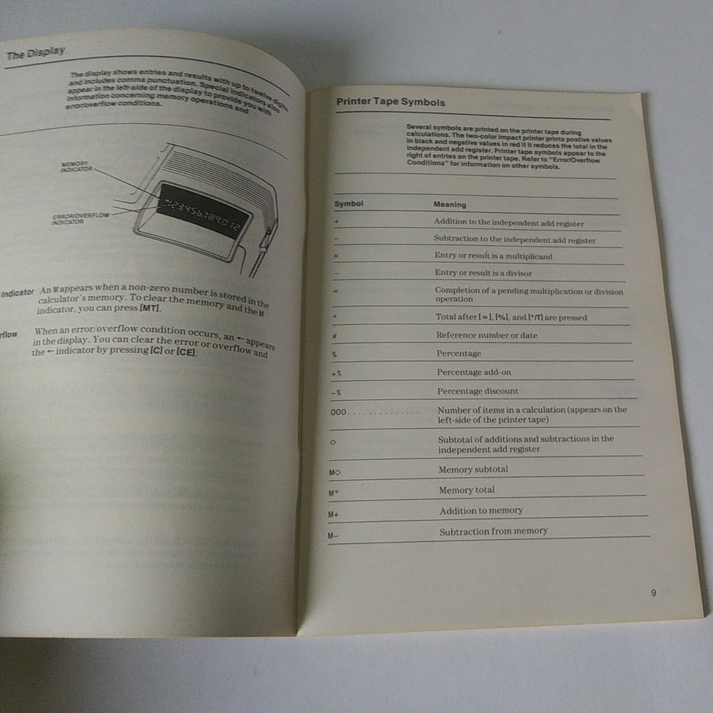 1985 "TI Texas Instruments TI-5045" Printer Display Manual Guidebook