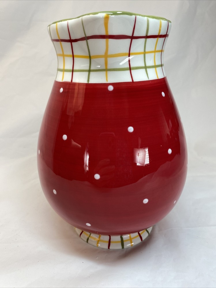 Roscher & Co. Earthenware “Harmony Collection” Footed 2 Quart Pitcher