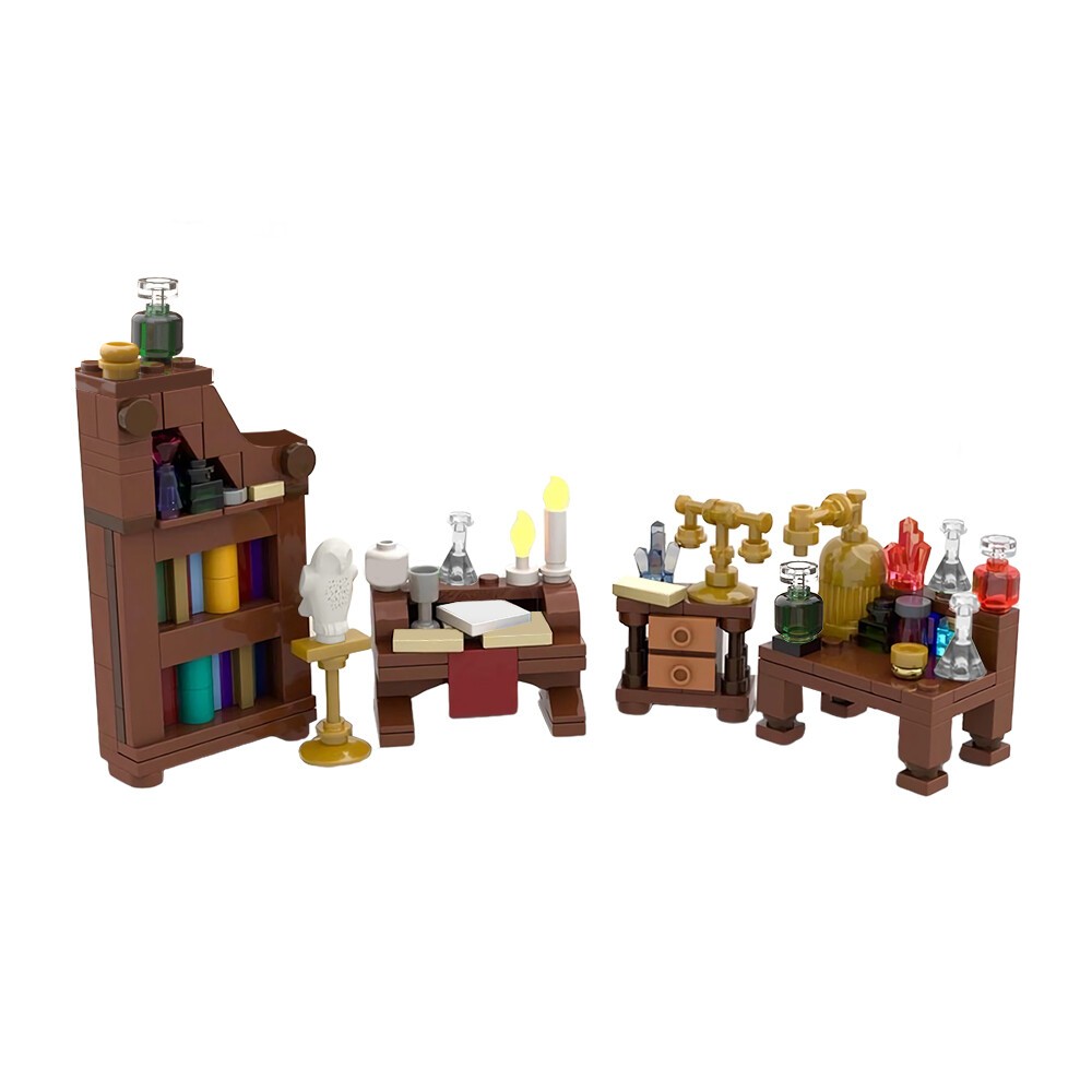 Micro Medieval Magic Lab Model 215pcs Building Bricks Construction Toy