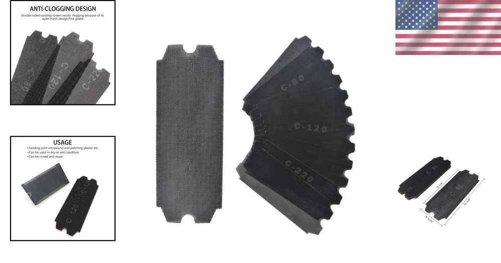 Drywall Sanding Screen Mesh Kit - 18pcs, Multiple Grits
