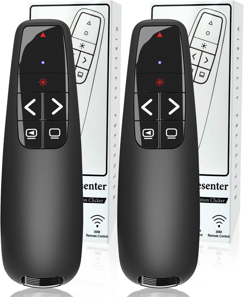 RF Wireless Presenter Remote Laptop Powerpoint Clicker Pointer 2 PCS