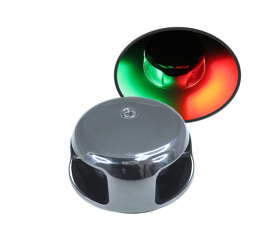 Pactrade Marine Horizontal SS304 Navigation Light LED Green & Red Combo 65LM 12V