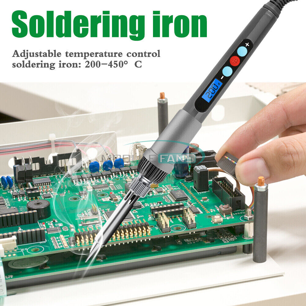60W Electric Soldering Iron Kit Adjustable Temperature Welding Solder Tool
