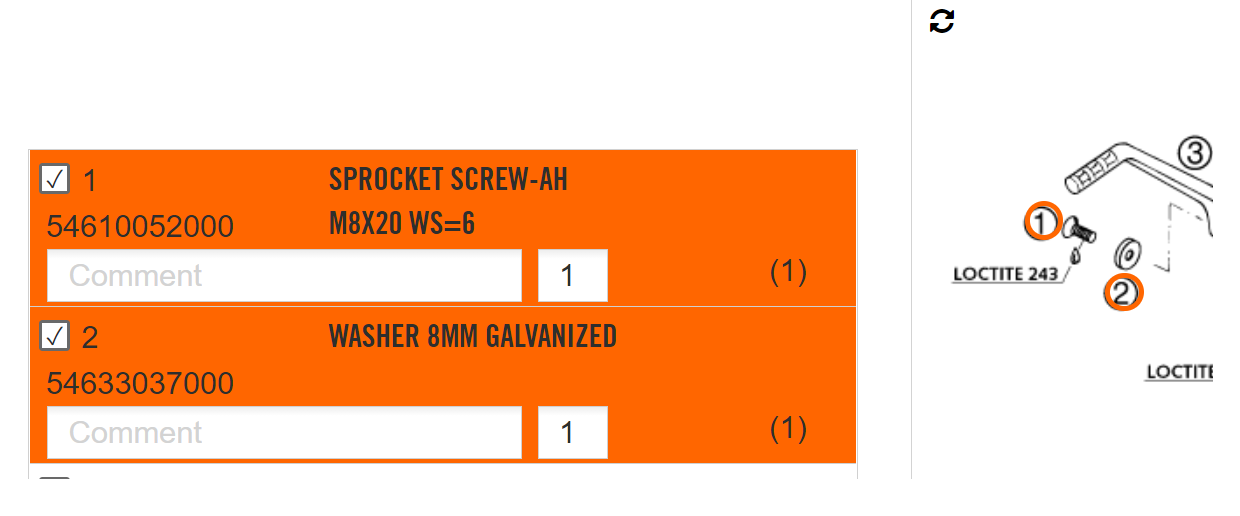 NEW OEM KTM/GASGAS KICKSTARTER LEVER BOLT & WASHER FITMENTS IN DESCRIPTION