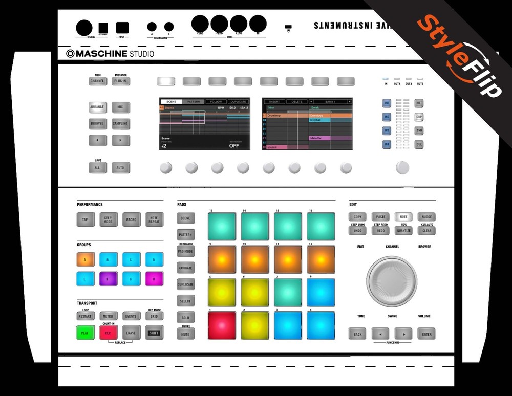 Native Instuments Studio | Color White | Protective Decal | StyleFlip Skins