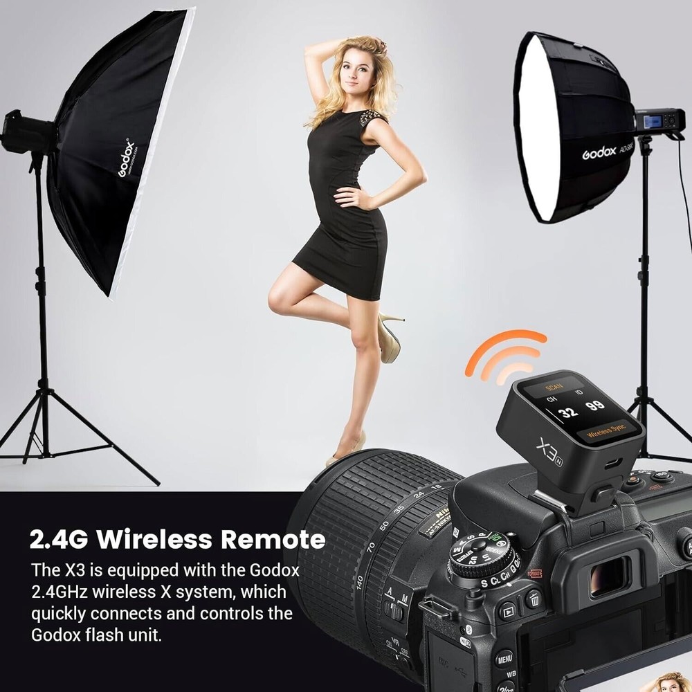 Godox X3 X3-C TTL HSS Wireless Flash Trigger OLED Transmitter for Canon Camera